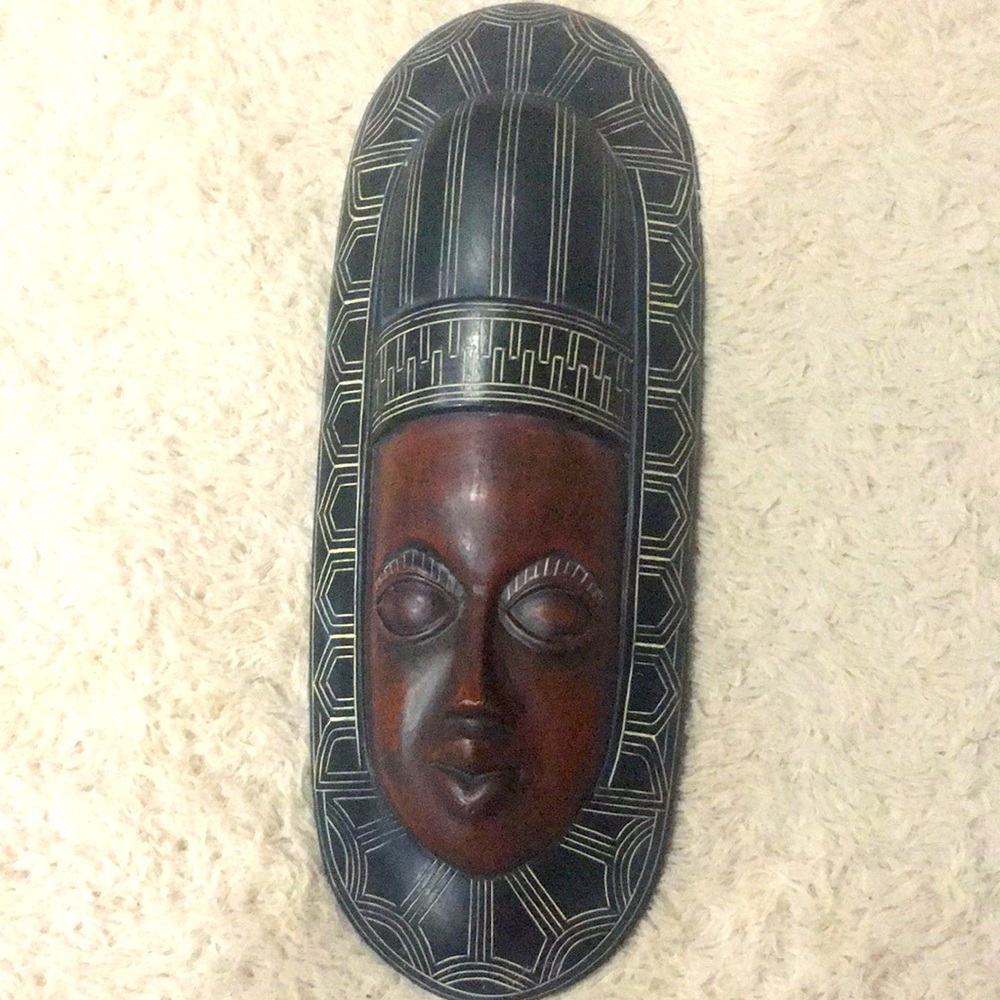 Stunning Resin Amarula Tribal African Mask
